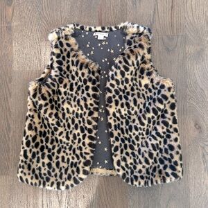 J crew— leopard faux fur vest